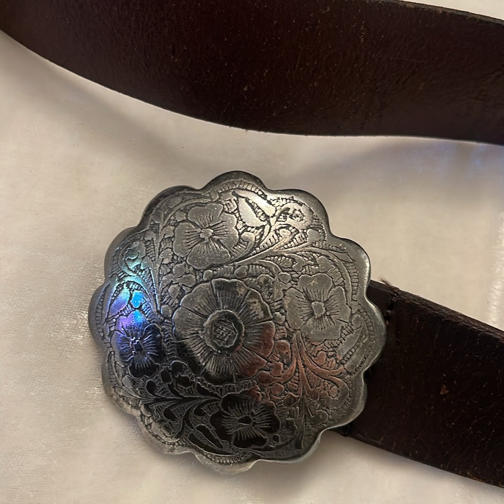 J. Crew Artisan Floral-detailed buckle size small